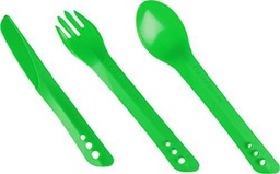 Lifeventure Green Ellipse Cutlery Set, Unisex Adulto, L