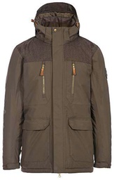 Trespass Chaqueta impermeable Rockwell para hombre con capucha extraíble y cordón ajustable en el dobladillo