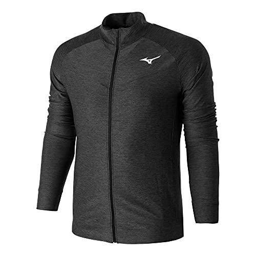 Mizuno Training Jacket Sudadera, Black Melange, XL para Hombre