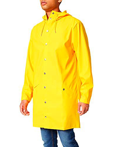 Rains Long Jacket, impermeable Hombre, amarillo, Small/Medium (Talla fabricante: Small/Medium)