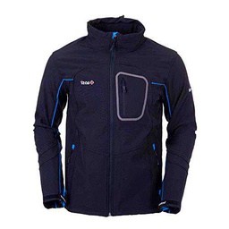 Izas Mogen Chaqueta Softshell, Hombre, Negro/Azul Royal, M