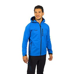 Izas Haiti Chaqueta Softshell con Capucha, Hombre, Azul Royal/Negro, XL