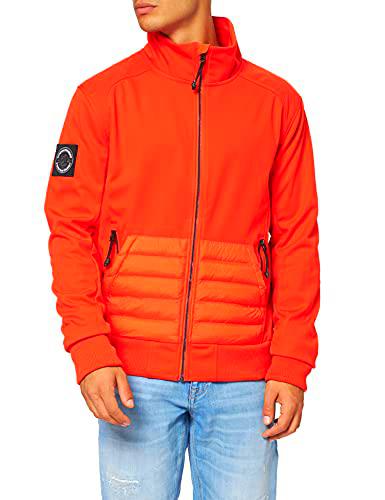 Superdry Chaqueta Bonded Soft Shell Jacket, Bold Orange