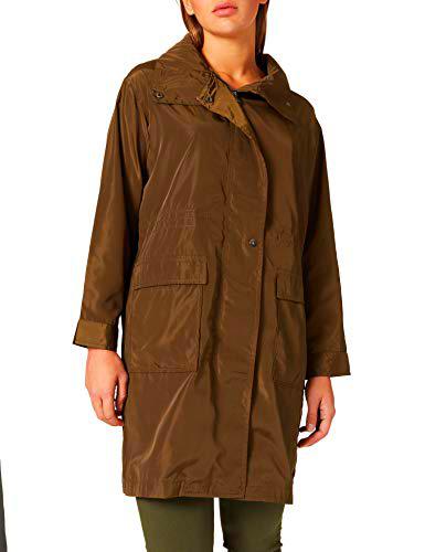 Springfield Parka Impermeable Chaqueta, Verde, 38 para Mujer