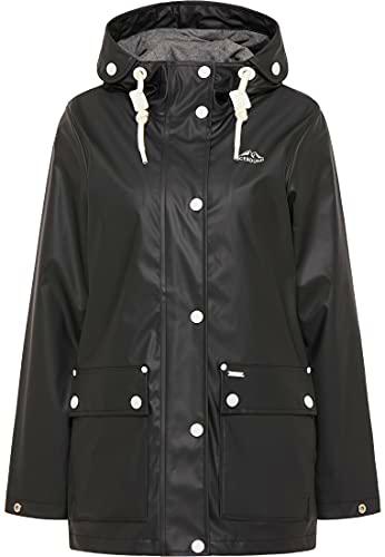 ICEBOUND Chubasquero Chaqueta para Lluvia, Negro, S para Mujer