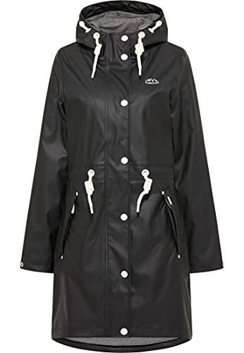 ICEBOUND Chubasquero Abrigo para Lluvia, Negro, XL para Mujer