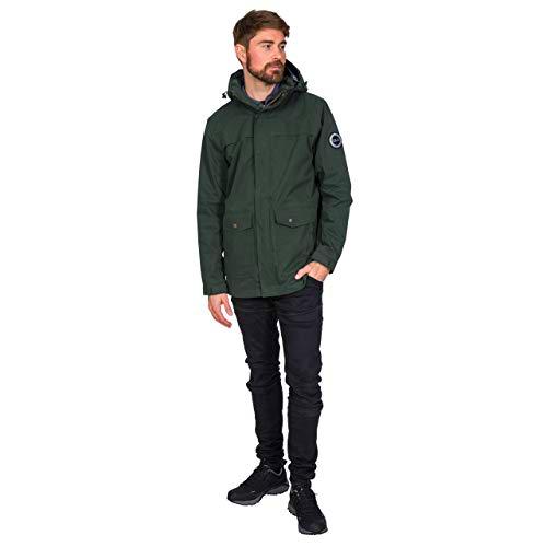 Trespass Rowland - Chaqueta impermeable con capucha extraíble para hombre