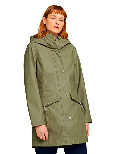 Tom Tailor 1024461 Basic Chaqueta para Lluvia, 25988 Covert Khaki