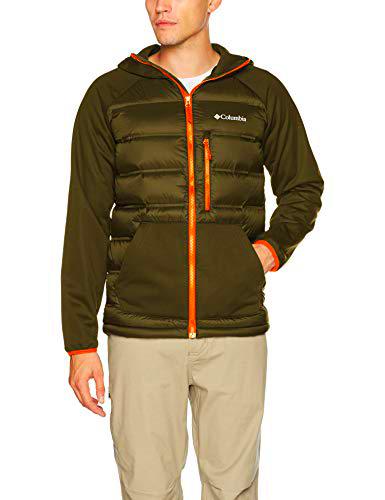 Columbia Chaqueta repelente al agua para hombre, Ramble Down Hybrid Hooded Jacket