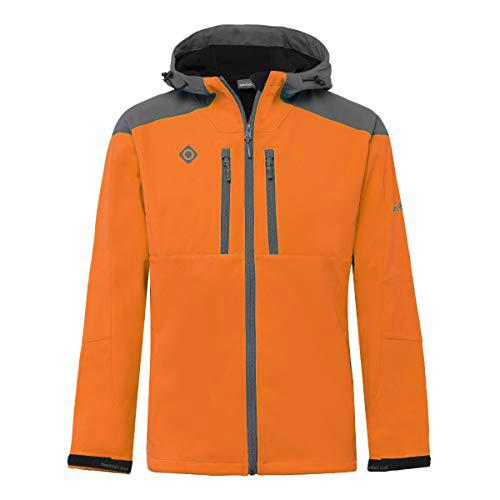 Izas Castor Chaqueta Softshell, Hombre, Naranja/Gris Oscuro, XXL