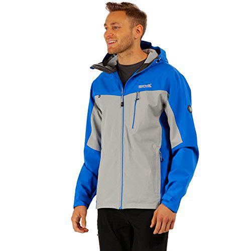 Regatta Birchdale Waterproof Chaqueta, Hombre, Oxford Blue/Light Steel, 5X-L