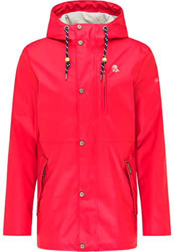 SCHMUDDELWEDDA 36312318 Chaqueta de Lluvia, Rojo, M para Hombre