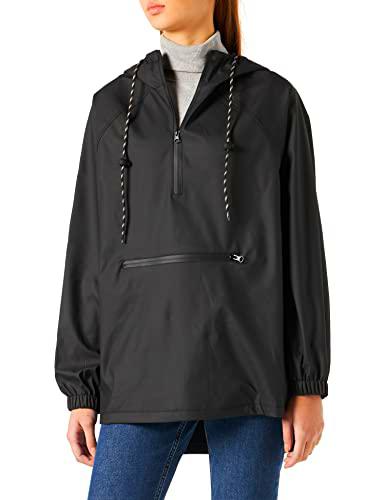 bestseller a/s Pchimma Rain Anorak Chubasquero, Negro