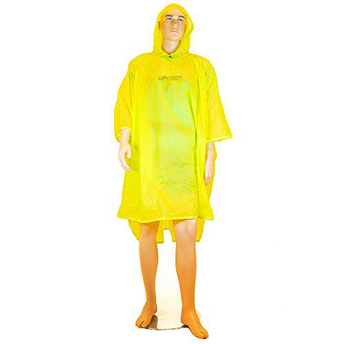 COLUMBUS Poncho de Lluvia UL | Compacto y Ultraligero Poncho Impermeable con Capucha y Espacio para Mochila de 45L