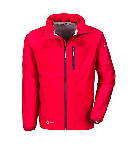 Wäfo Hombre Helsinki Lluvia Chaqueta, Hombre, Helsinki, Rojo, 2XL