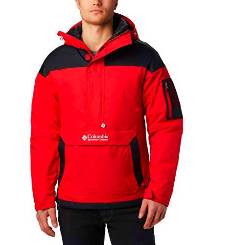 Columbia Challenger Chaqueta sudadera, Hombre, Rojo/Negro (Mountain Red