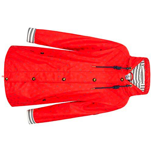 Ankerglut Damen Friesennerz Regenmantel Regenjacke mit Kapuze Wasserdicht Wetterfest Windbreaker Übergangsjacke #ankerglutzauber Chaqueta para Lluvia