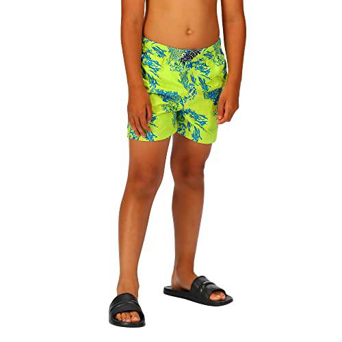 Regatta Skander II Swim Trunks, Bright Kiwi Coral, 9 Years Unisex