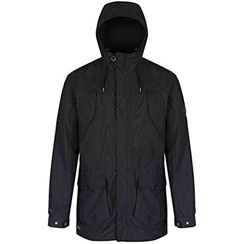 Regatta Mansiri Chaqueta Impermeable, Hombre, Negro, Small