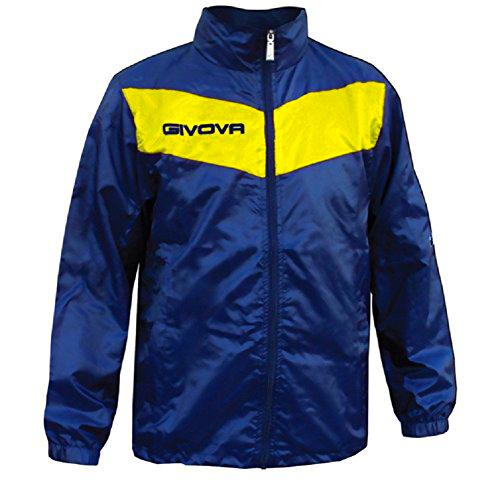 Givova RJ005 Chubasquero, Hombre, Azul/Amarillo, 2XS