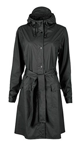 RAINS Waterproof Long Chaqueta, Negro (Black 01), X-Large para Niñas