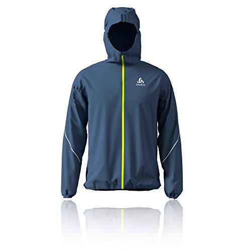 Odlo Zeroeight Chaqueta Impermeable para Hombre, Bering Sea-Safety Amarillo (Neon), Small