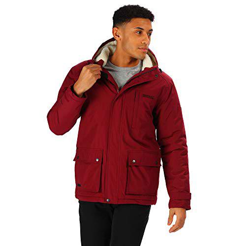 Regatta Sterlings - Chaqueta impermeable con capucha y forro polar Sherpa para hombre