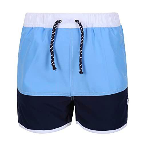 Regatta Sergio Swim Trunks, Powder Blue/Navy, 11 Years Unisex