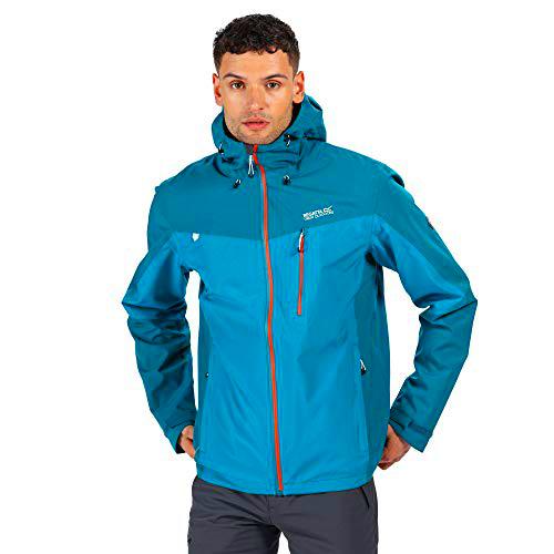 Regatta Birchdale Chaqueta Impermeable, Hombre, Azul (Olympic Teal Gulfstream), S