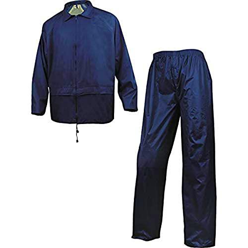 Delta plus - Conjunto lluvia poliester pvc azul marino talla -m