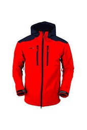 Izas Castor Chaqueta Softshell, Hombre, Rojo/Negro, XXL