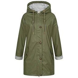 Ankerglut Damen Friesennerz Regenmantel Regenjacke mit Kapuze Wasserdicht Wetterfest Windbreaker Übergangsjacke #ankerglutzauber Chaqueta para Lluvia