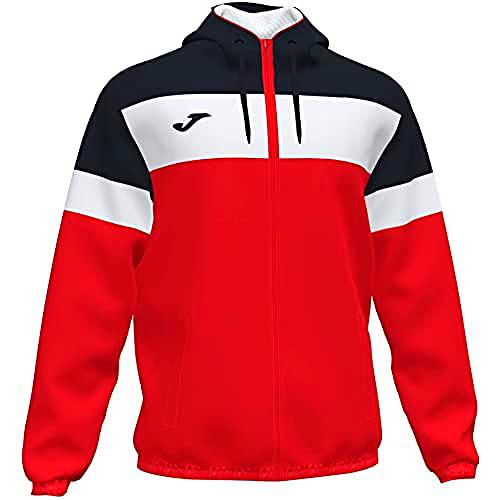 Joma Crew IV Chubasquero Caballero, Hombre, Rojo Negro Blanco, 6XS