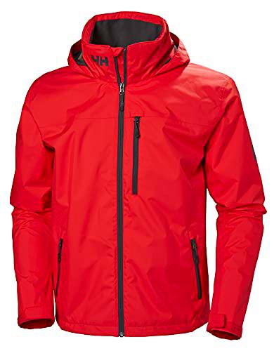 Helly Hansen Crew Hooded Chaqueta, Hombre, Rojo (Red), L