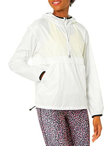 Amazon Essentials Cortavientos Plegable Sudadera, Blanco, M