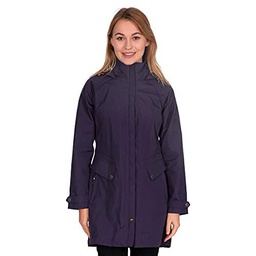 Trespass Chaqueta impermeable impermeable para mujer con capucha oculta