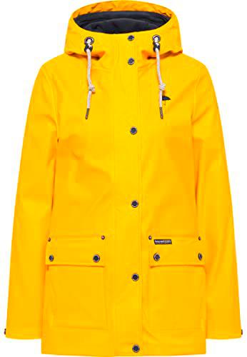 SCHMUDDELWEDDA Chubasquero 3 en 1, Amarillo Solar, XL para Mujer