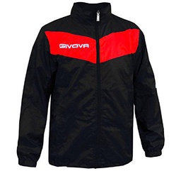 Givova, rain scudo, negro/rojo, M