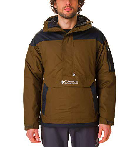 Columbia Challenger Chaqueta sudadera, Hombre, Verde/Negro (Olive Green Heather